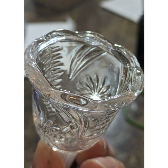 VINTAGE 4” La Vie SATIN & CRYSTAL CLEAR GLASS MINI WEDDING BELL - Picture 3 of 7